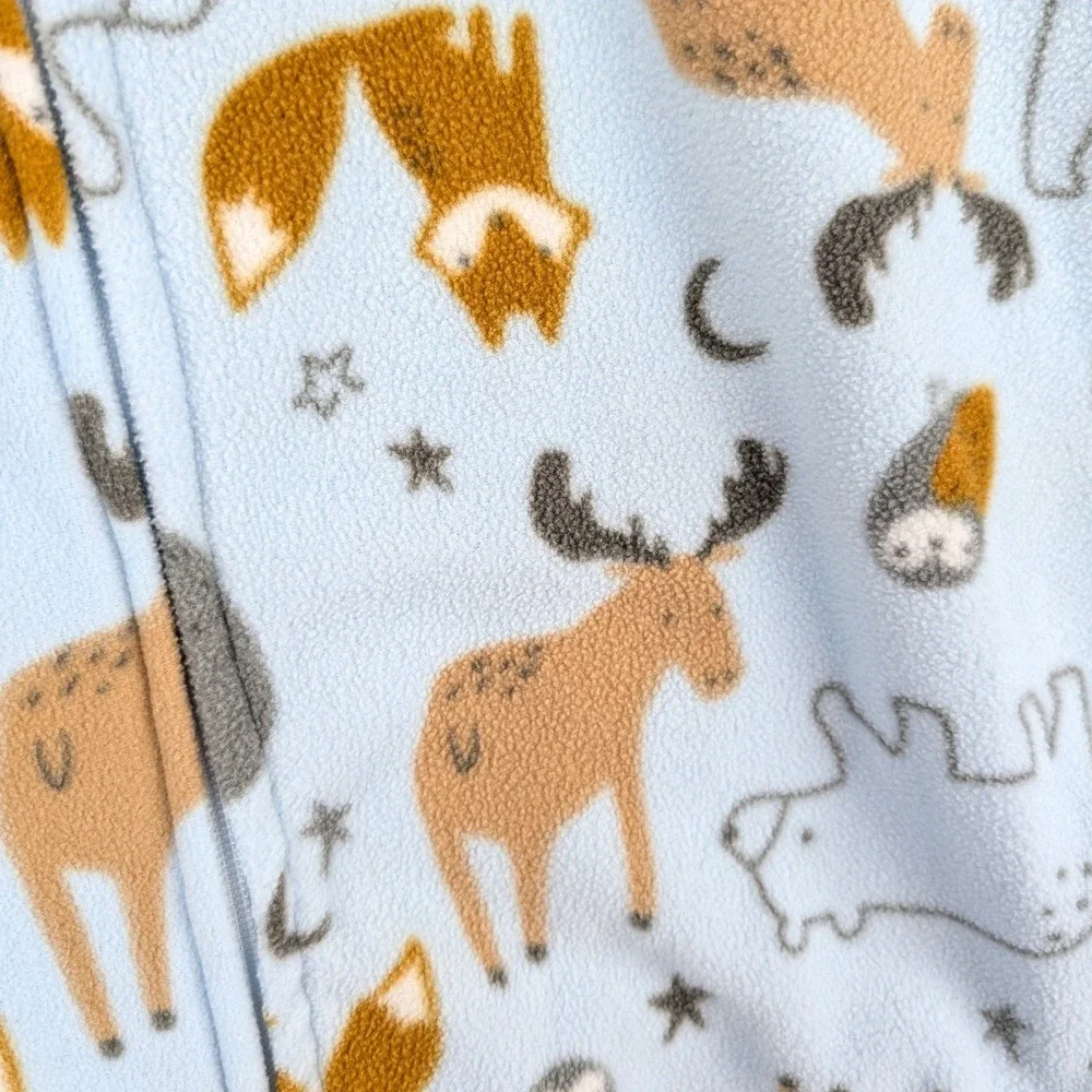 Just One You by Carters Blue‎ Fleece Woodland Animal Sleep Sack 3-6M